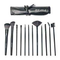 Zoe Ayla 12 pennelli trucco professionali w/ trave case - nero